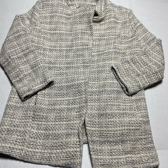 Banana Republic textured open front tweed jacket- classic blazer  small petite - Picture 2 of 13